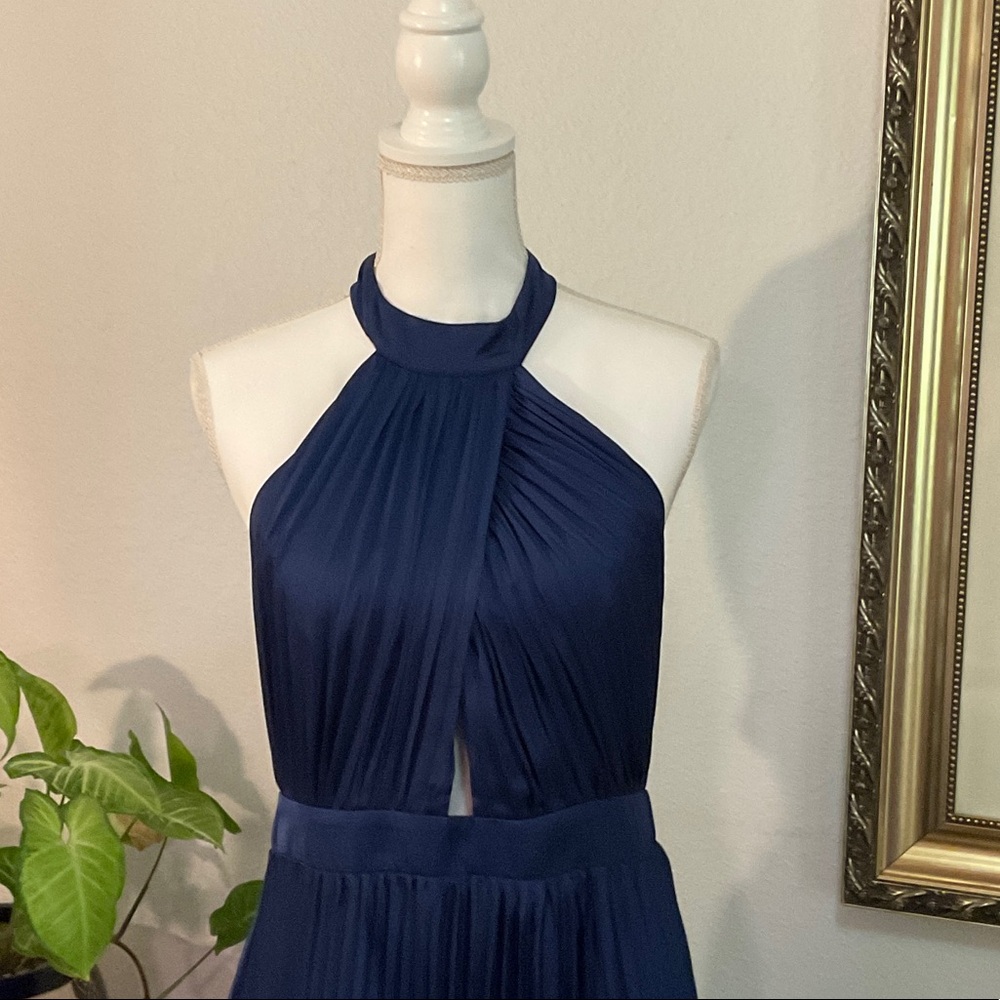 Lulu's Midnight Blue Backless Dress